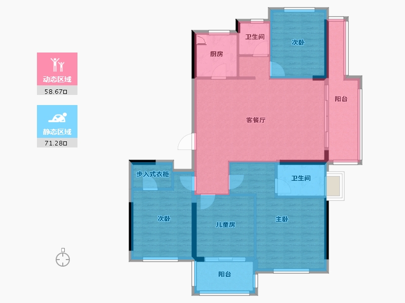 福建省-莆田市-碧桂园铂悦府-117.26-户型库-动静分区