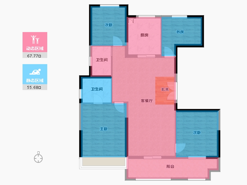 山东省-烟台市-百年万悦府-111.60-户型库-动静分区