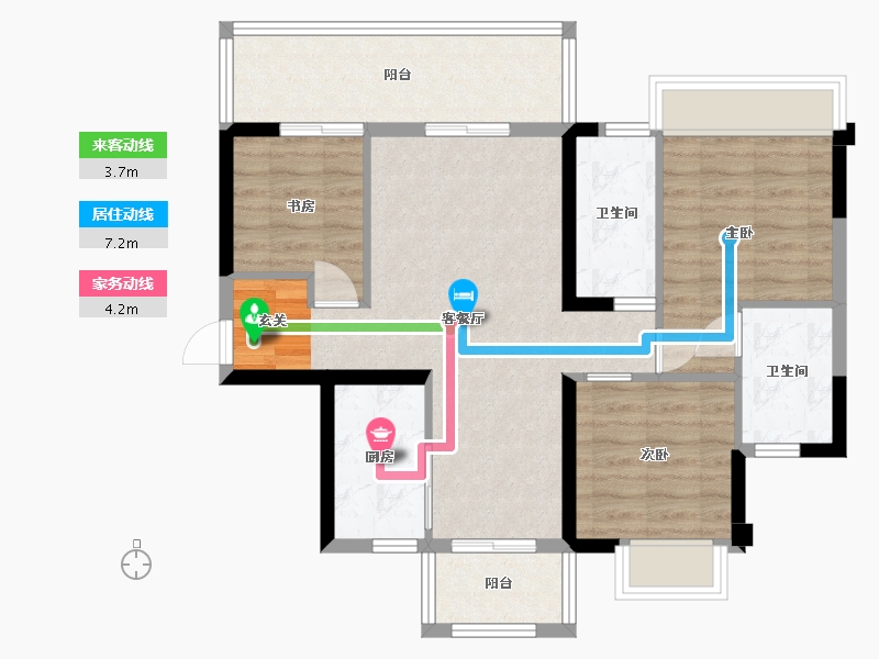 广西壮族自治区-南宁市-盛世金悦-77.29-户型库-动静线