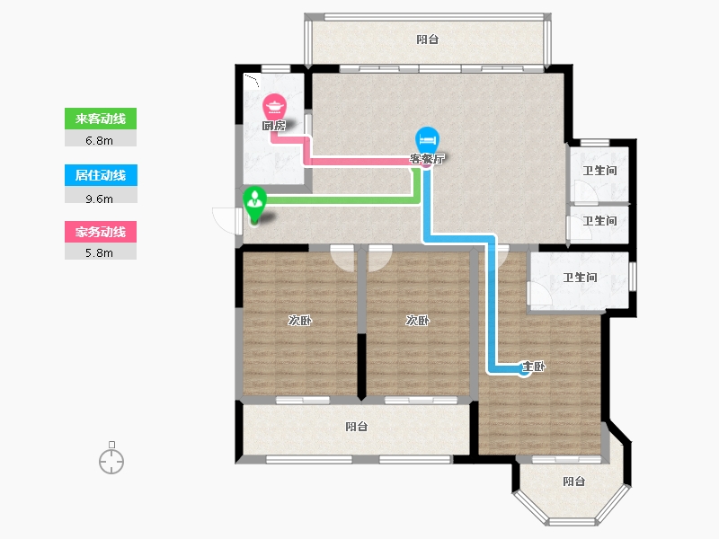 江苏省-镇江市-中南望江-150.00-户型库-动静线