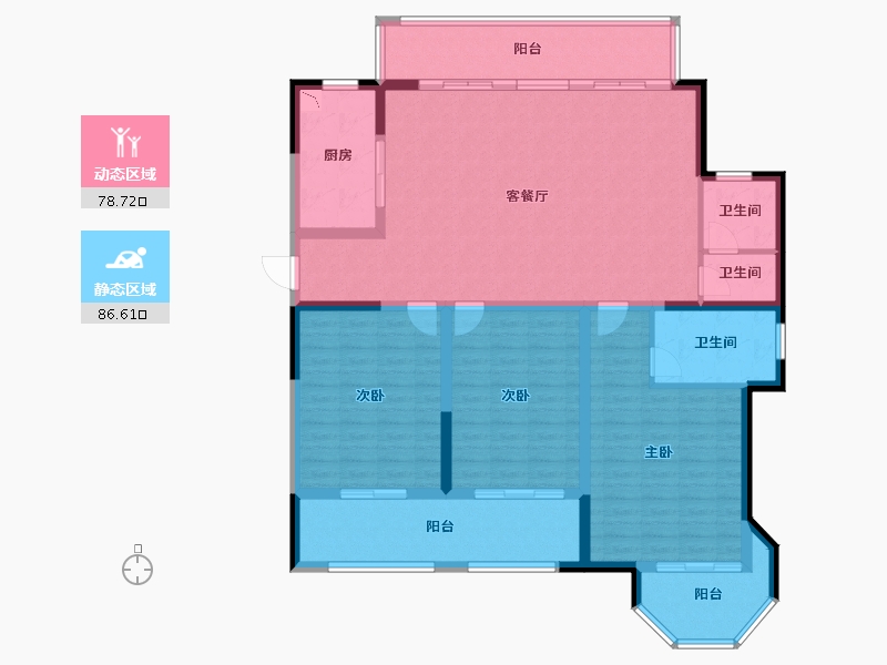 江苏省-镇江市-中南望江-150.00-户型库-动静分区