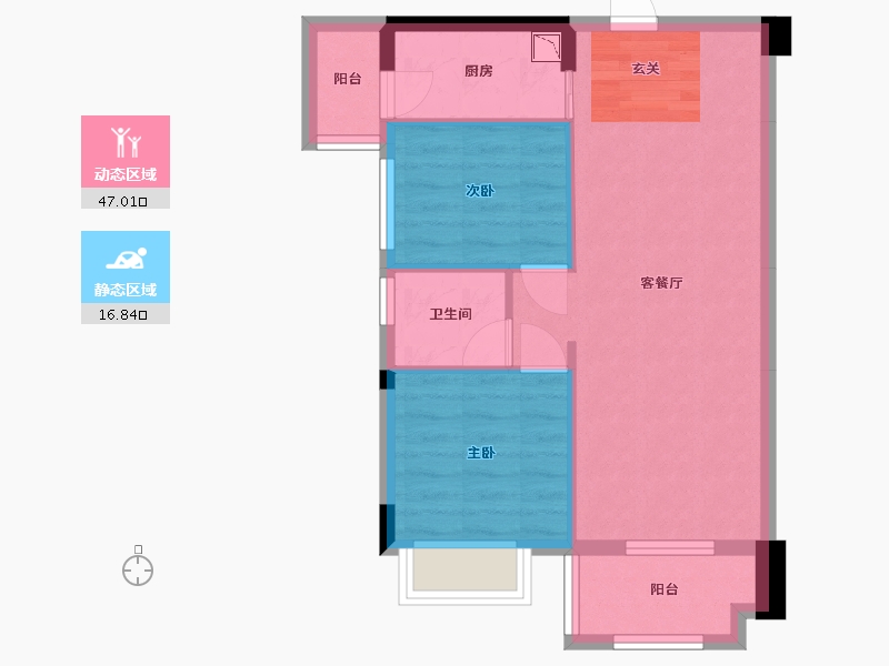 广西壮族自治区-南宁市-鑫邦华府-57.01-户型库-动静分区