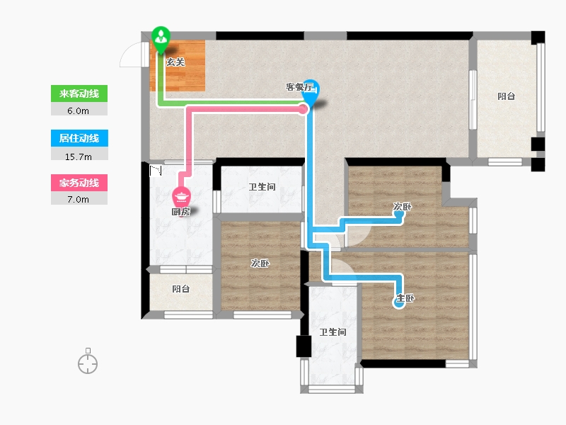 广西壮族自治区-南宁市-天健城天境-91.88-户型库-动静线