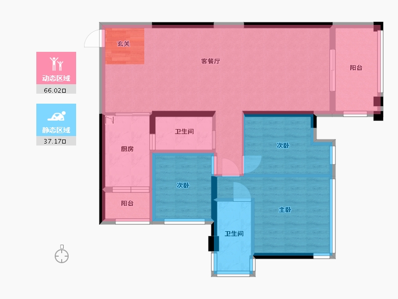 广西壮族自治区-南宁市-天健城天境-91.88-户型库-动静分区