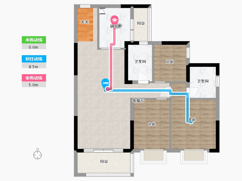 广西壮族自治区-南宁市-南宁恒大悦龙台-89.20-户型库-动静线