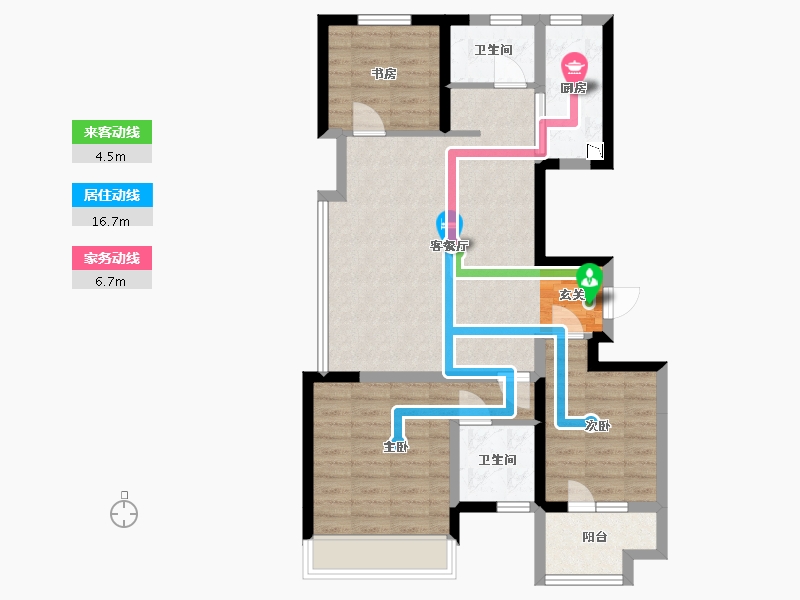 山东省-青岛市-世茂香奈公馆-81.88-户型库-动静线