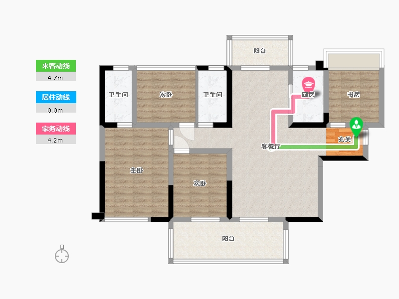 广西壮族自治区-南宁市-彰泰凤岭江湾-100.00-户型库-动静线