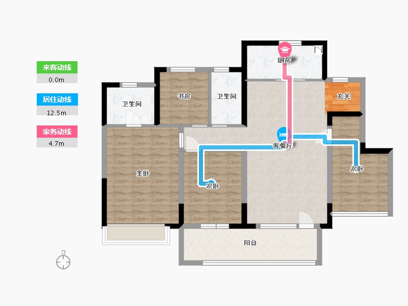 山东省-青岛市-金科平澜府-113.59-户型库-动静线