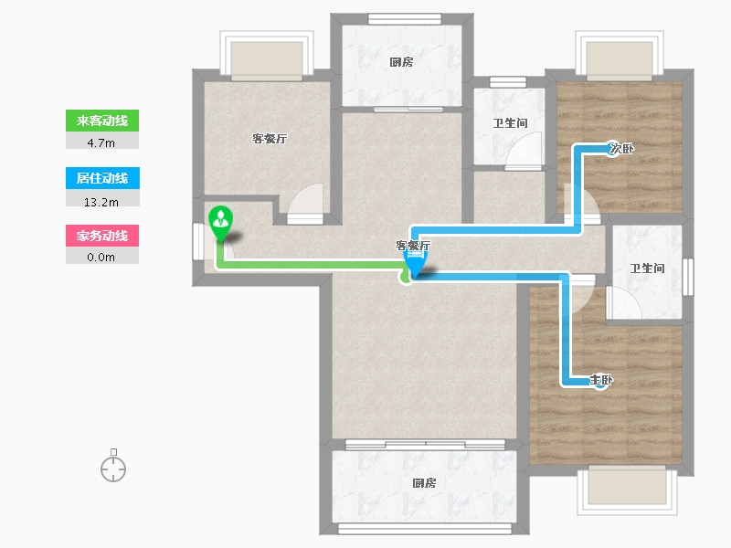 河南省-信阳市-金诚・东方花园-77.11-户型库-动静线