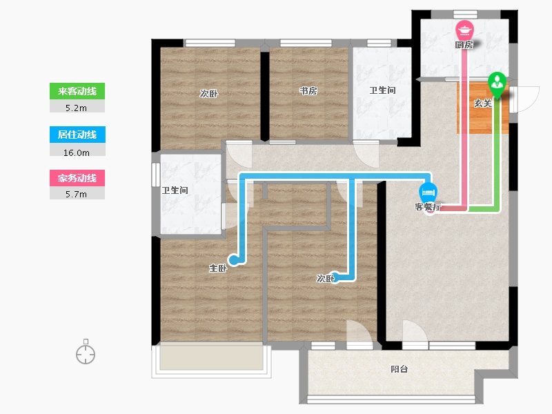 山东省-青岛市-众安・青岛新城市-95.20-户型库-动静线