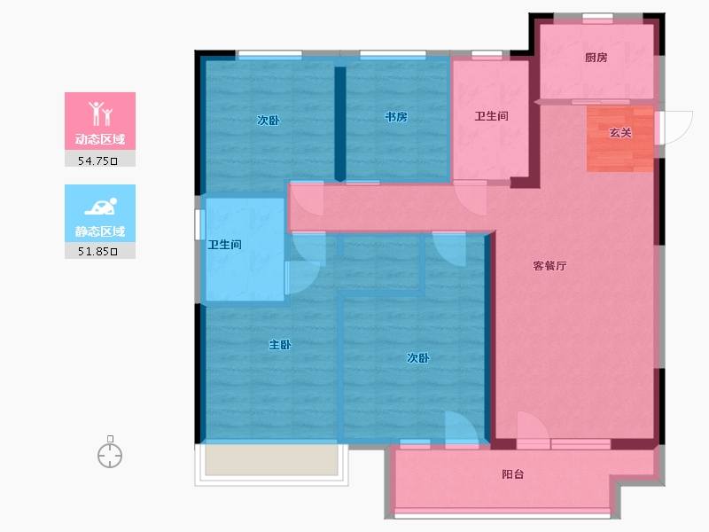 山东省-青岛市-众安・青岛新城市-95.20-户型库-动静分区