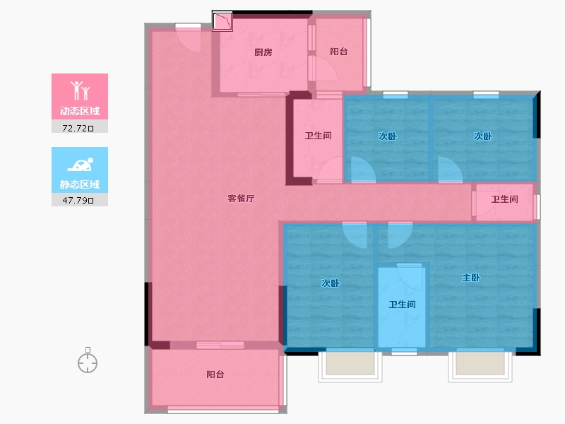 广东省-云浮市-筠州华府-108.17-户型库-动静分区