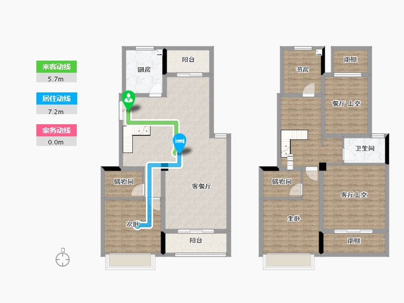 湖南省-长沙市-浏阳碧桂园云顶-160.13-户型库-动静线