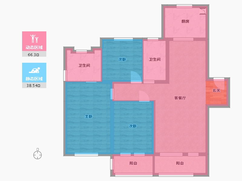 山东省-青岛市-融创中心-92.91-户型库-动静分区