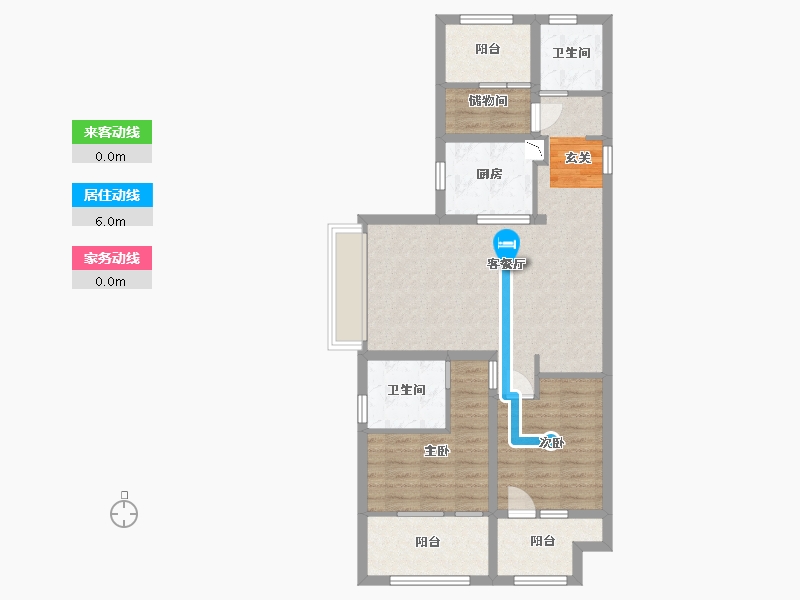 山东省-青岛市-桃李芳菲-80.80-户型库-动静线