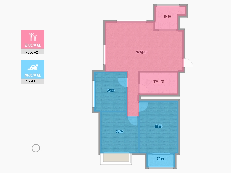 江苏省-徐州市-锦绣山水-南区-74.85-户型库-动静分区