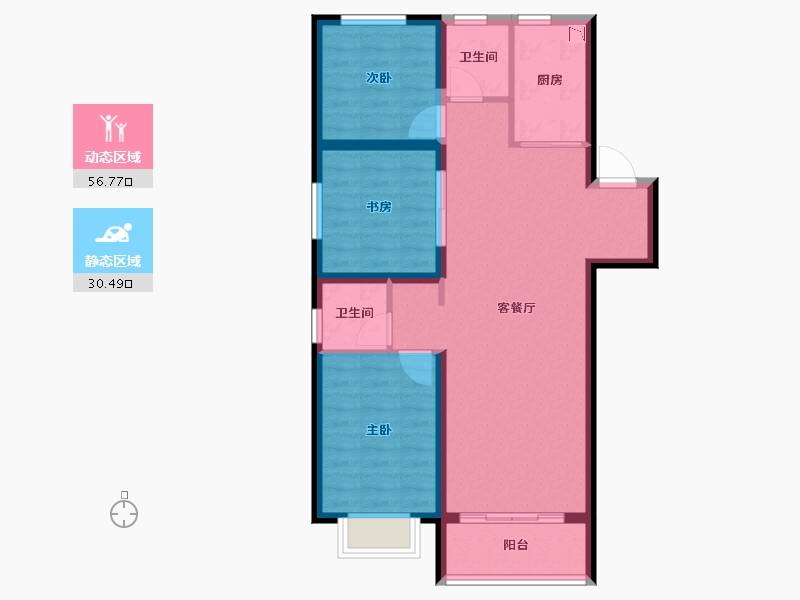 山东省-临沂市-华前城市广场-78.00-户型库-动静分区