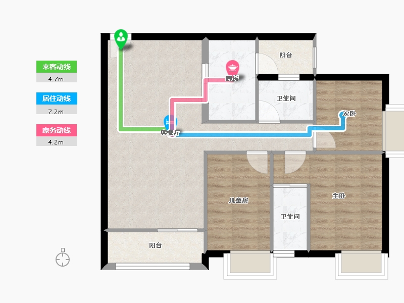 广东省-佛山市-东安楼-76.16-户型库-动静线