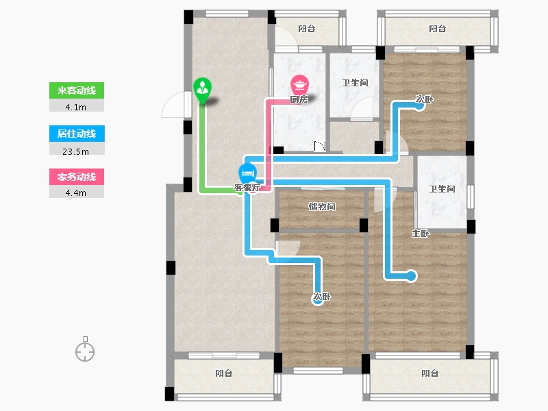 浙江省-丽水市-嘉慧园-112.74-户型库-动静线