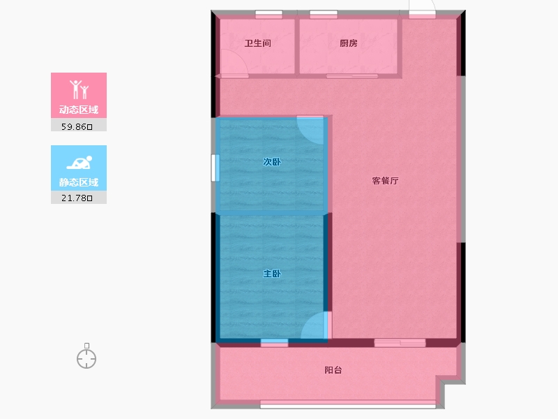 湖南省-长沙市-新华联梦想城-73.35-户型库-动静分区