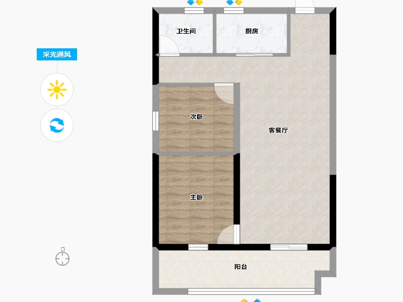 湖南省-长沙市-新华联梦想城-73.35-户型库-采光通风