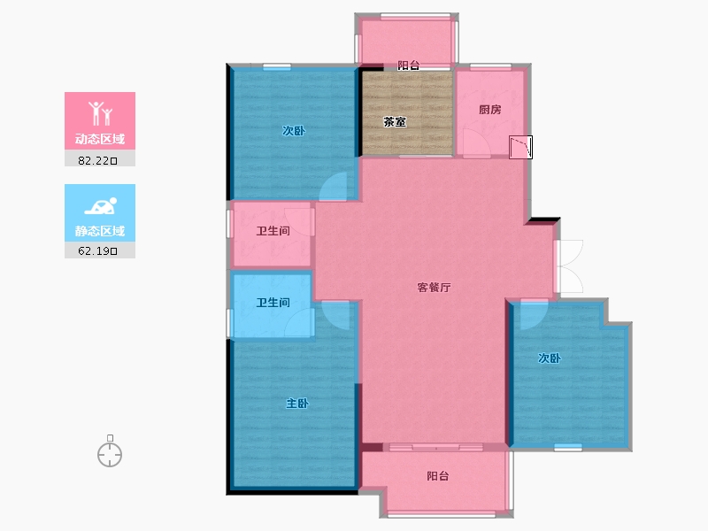 湖南省-长沙市-荣盛城-140.00-户型库-动静分区