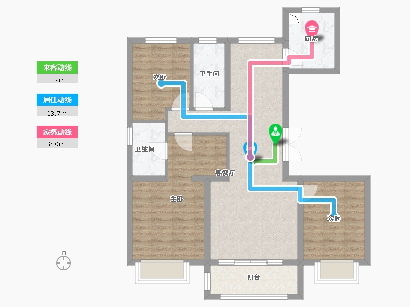 河北省-张家口市-中国铁建・西山国际城-86.35-户型库-动静线