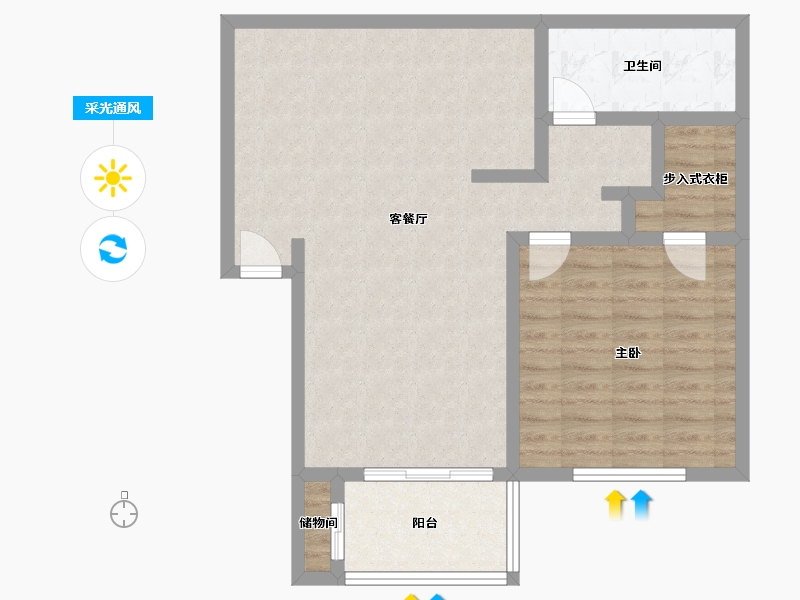 California-Los Angeles-Shadow Springs Apartments-76.00-户型库-采光通风