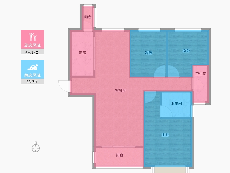 江苏省-无锡市-恒大城-70.09-户型库-动静分区