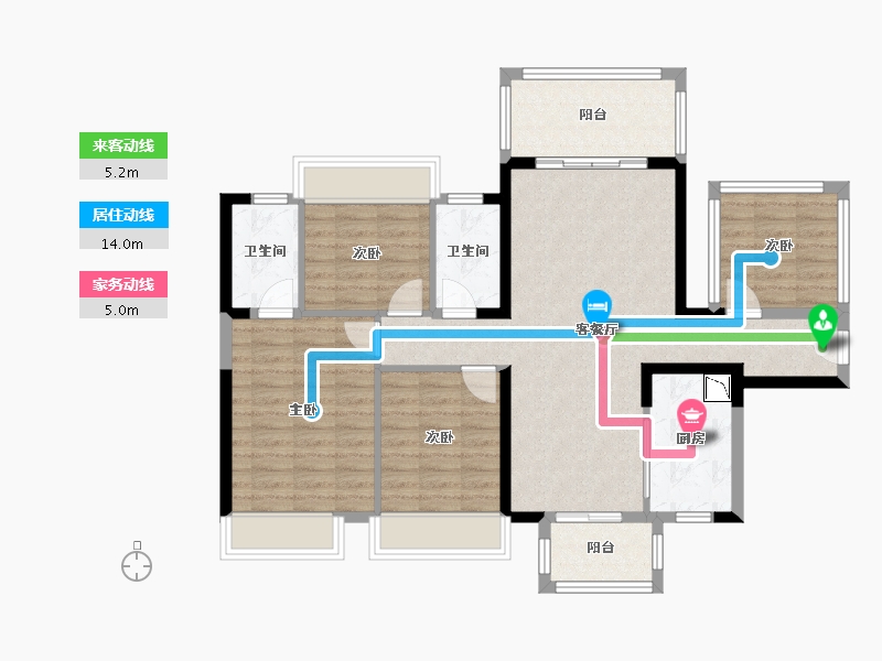 广西壮族自治区-南宁市-半山华府-97.52-户型库-动静线