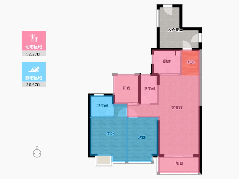 广东省-东莞市-碧桂园潼湖科技小镇・创新小镇-79.14-户型库-动静分区