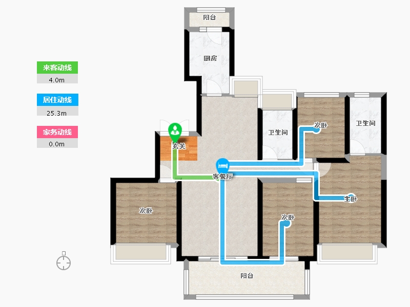 广东省-佛山市-电建地产・�吃没�府-107.16-户型库-动静线