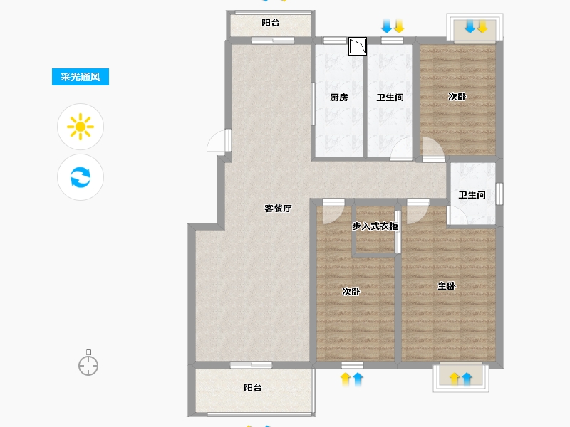 江西省-宜春市-尚城华府-115.24-户型库-采光通风