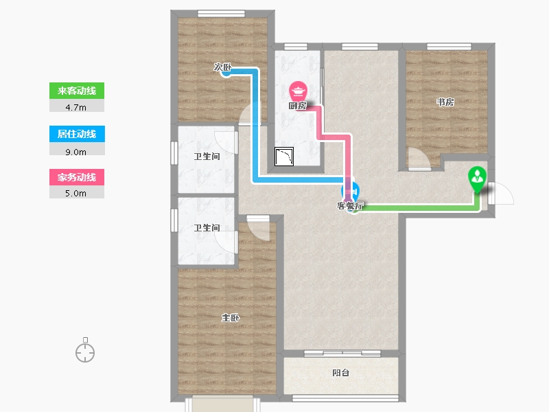 河北省-石家庄市-颖泽园-104.56-户型库-动静线