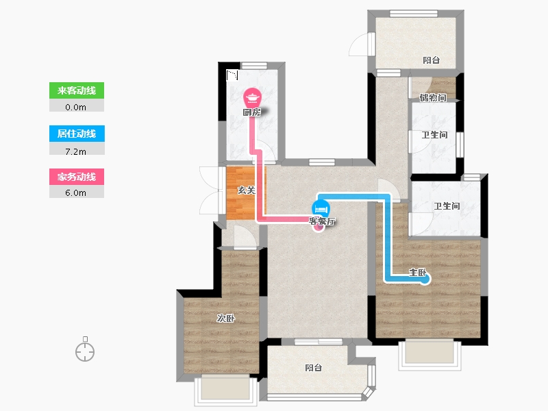 上海-上海市-中海九�o里-76.00-户型库-动静线