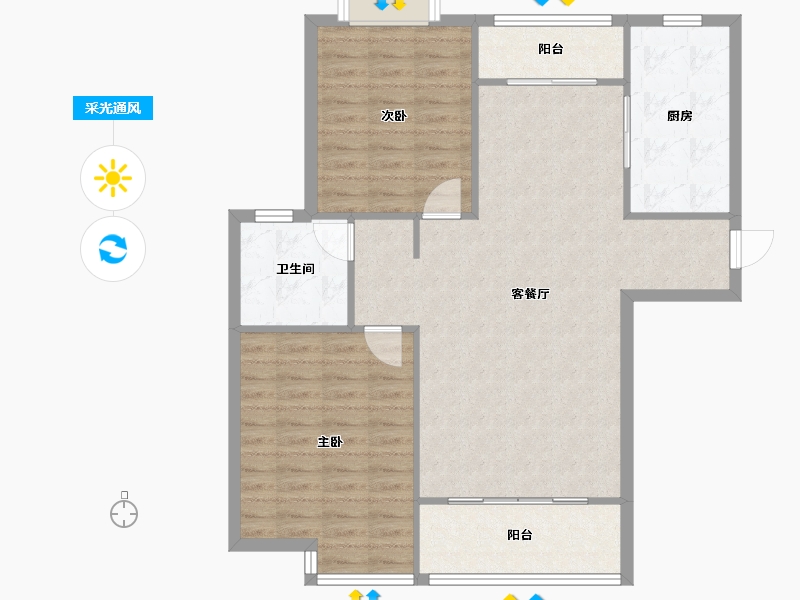 江苏省-苏州市-宏图国际公寓-93.51-户型库-采光通风