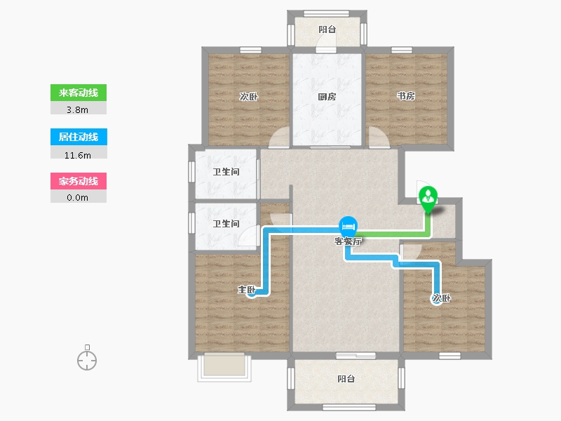 江苏省-宿迁市-泗阳东方红郡-109.76-户型库-动静线