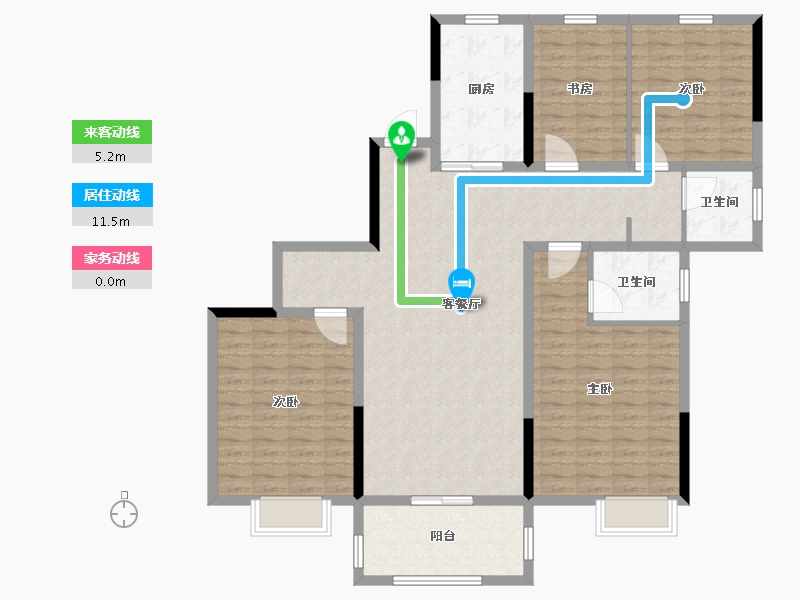 江苏省-盐城市-红堡庄园-134.00-户型库-动静线