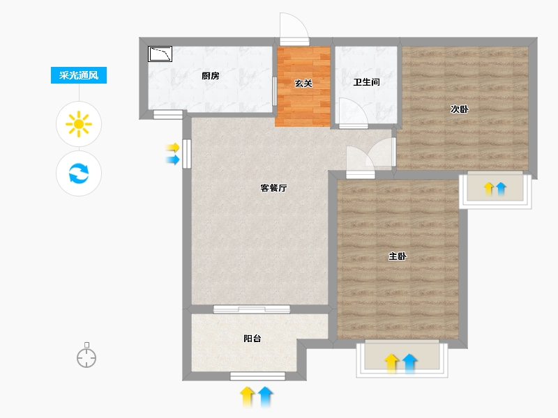 黑龙江省-哈尔滨市-会展城上城・星御-70.40-户型库-采光通风