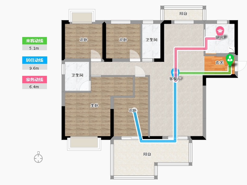 广东省-东莞市-保利滨湖堂悦-109.72-户型库-动静线