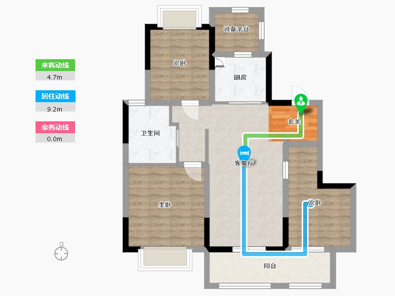 江苏省-扬州市-招商&新城-运河上宸-80.61-户型库-动静线