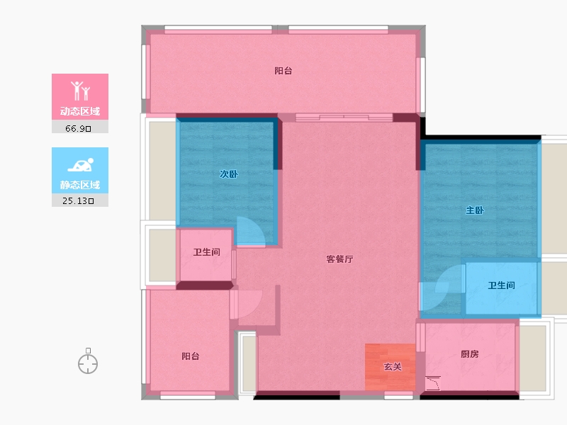 广东省-惠州市-智祥名苑-82.14-户型库-动静分区