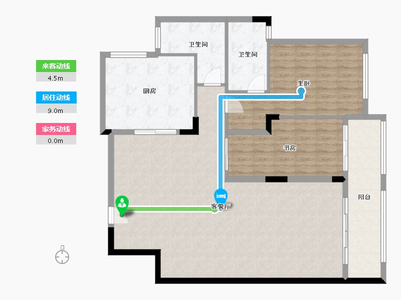 广东省-东莞市-水印长堤-125.00-户型库-动静线