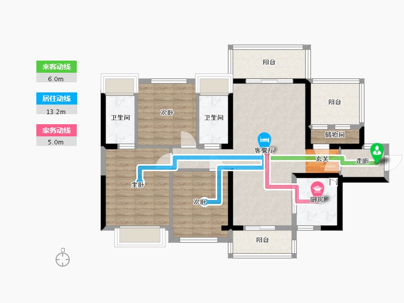 广东省-惠州市-碧桂园太东天熹-94.03-户型库-动静线