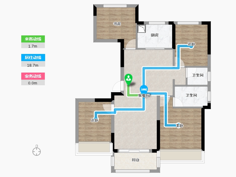 浙江省-嘉兴市-玖龙府-83.14-户型库-动静线