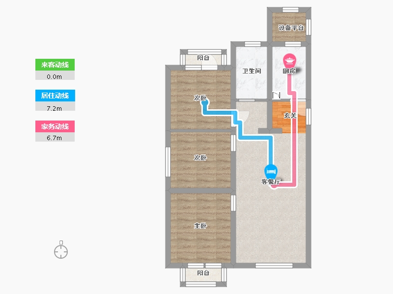 河北省-石家庄市-奥园城央云庭-68.09-户型库-动静线