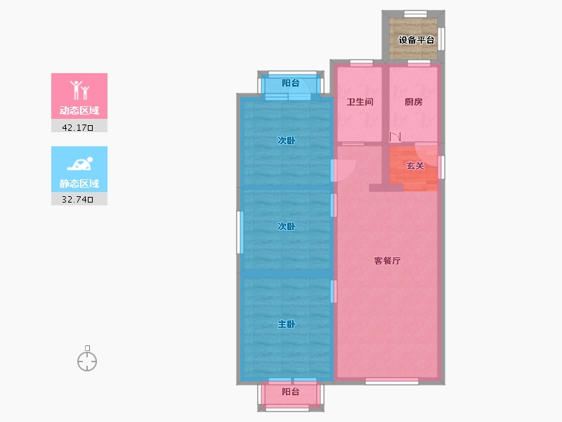 河北省-石家庄市-奥园城央云庭-68.09-户型库-动静分区