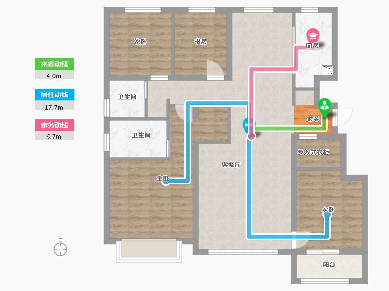 河北省-石家庄市-华润置地・万橡府-105.41-户型库-动静线