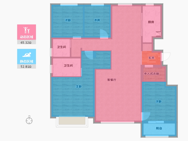 河北省-石家庄市-华润置地・万橡府-105.41-户型库-动静分区