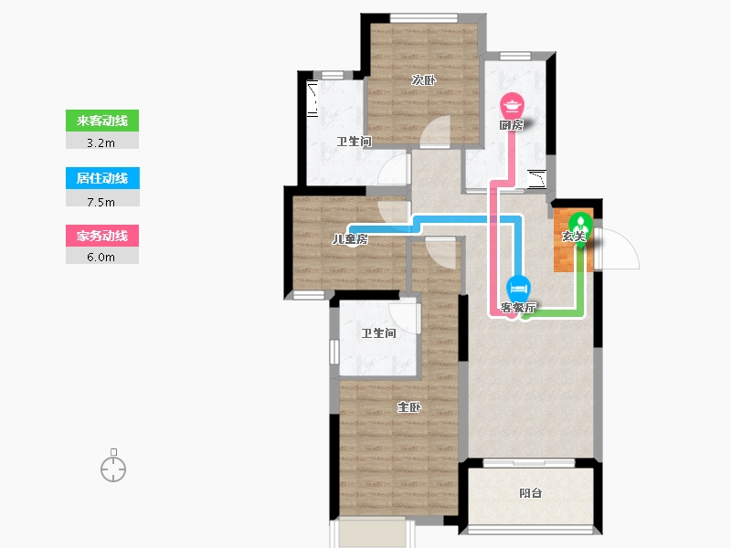 广东省-惠州市-新力玺园-85.00-户型库-动静线